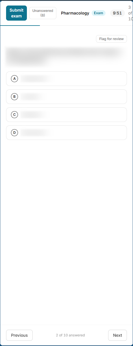 Phone: an exam in progress